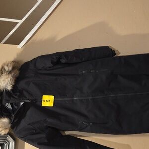 Eddie Bauer Black Down Parka with Fur Hood